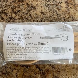 Papmered Chef Bamboo Serving Tongs
